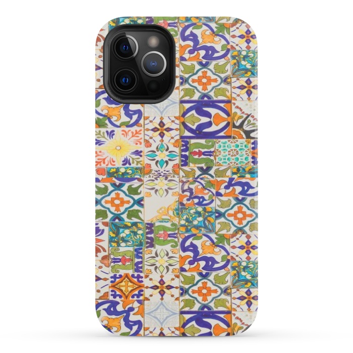 iPhone 12 Pro StrongFit OLD TILE PATTERN by MALLIKA
