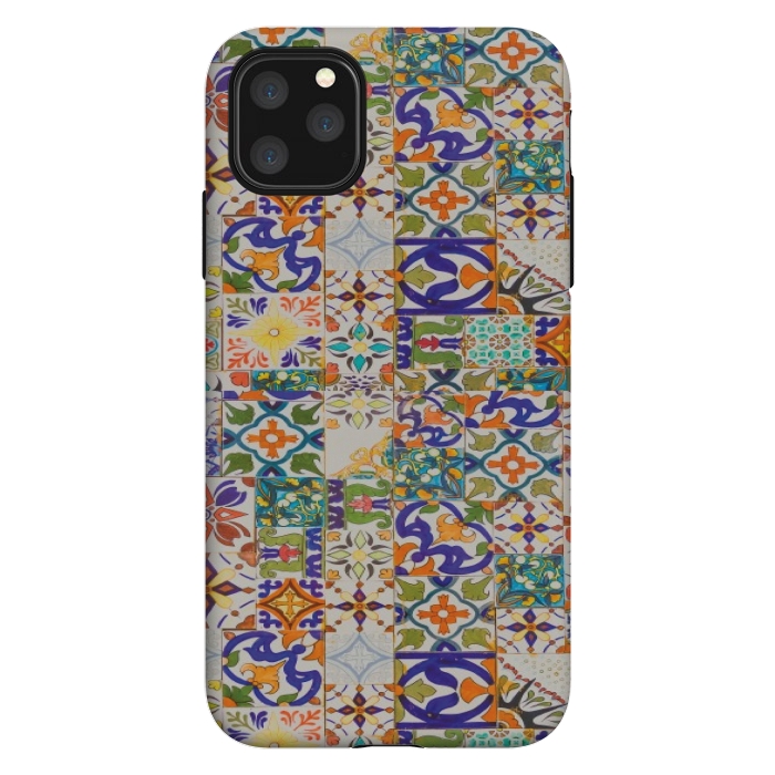 iPhone 11 Pro Max StrongFit OLD TILE PATTERN by MALLIKA