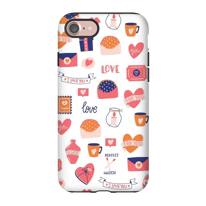 iPhone 7 StrongFit Valentine pattern 01 by Jelena Obradovic