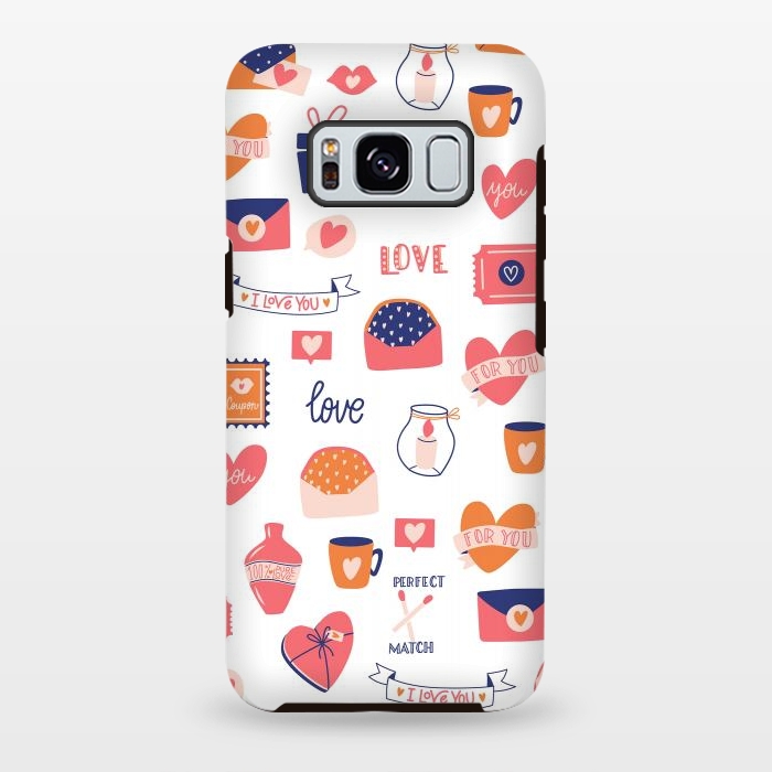 Galaxy S8 plus StrongFit Valentine pattern 01 by Jelena Obradovic