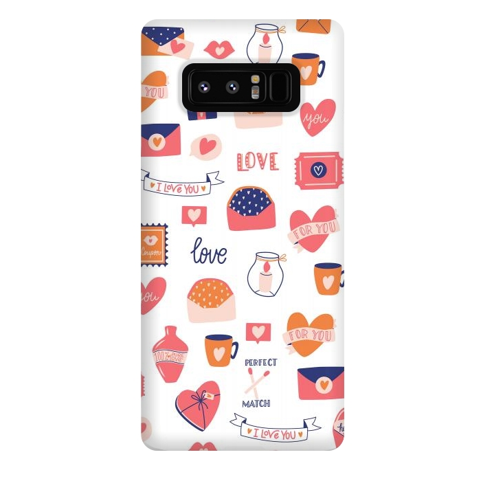 Galaxy Note 8 StrongFit Valentine pattern 01 by Jelena Obradovic