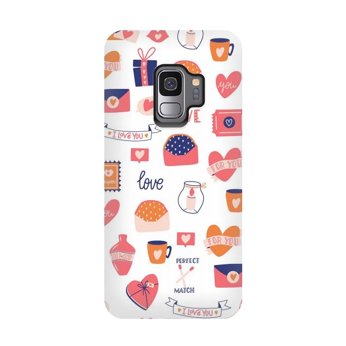 Galaxy S9 StrongFit Valentine pattern 01 by Jelena Obradovic