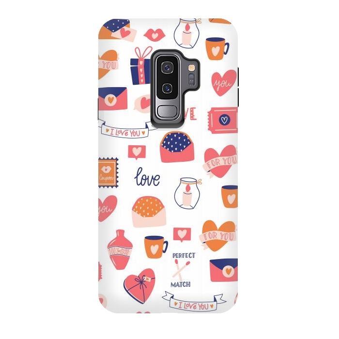 Galaxy S9 plus StrongFit Valentine pattern 01 by Jelena Obradovic