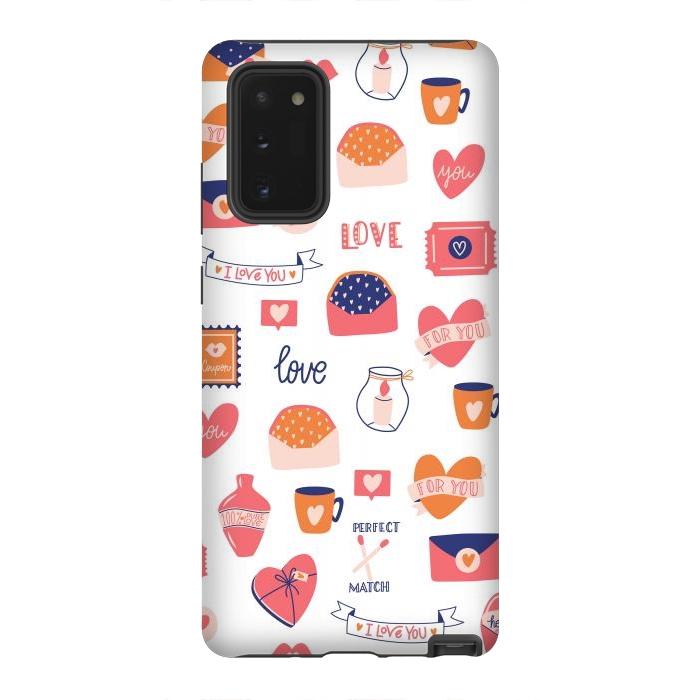 Galaxy Note 20 StrongFit Valentine pattern 01 by Jelena Obradovic