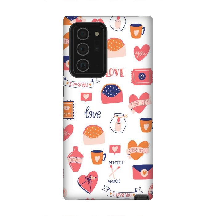 Galaxy Note 20 Ultra StrongFit Valentine pattern 01 by Jelena Obradovic