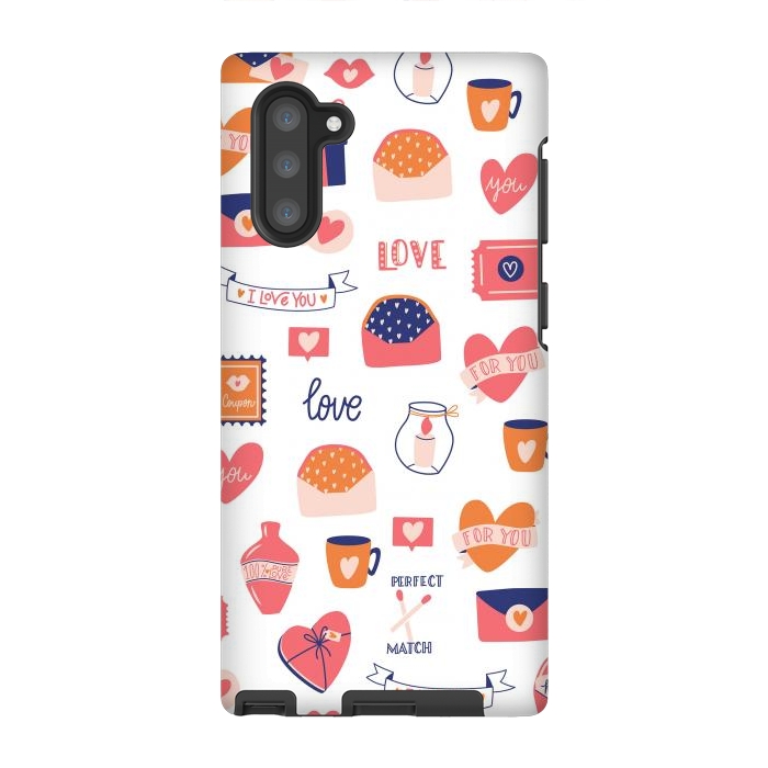 Galaxy Note 10 StrongFit Valentine pattern 01 by Jelena Obradovic