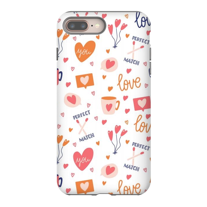 iPhone 7 plus StrongFit Valentine pattern 05 by Jelena Obradovic