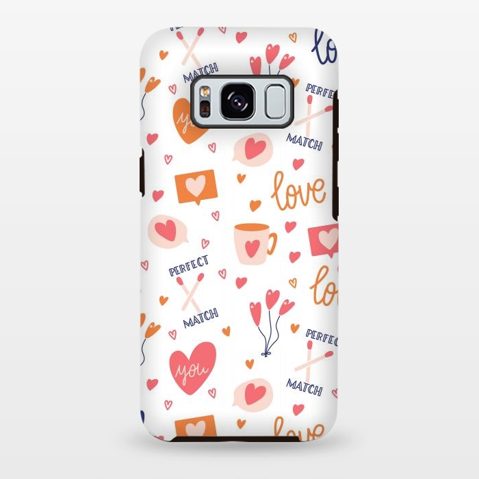 Galaxy S8 plus StrongFit Valentine pattern 05 by Jelena Obradovic