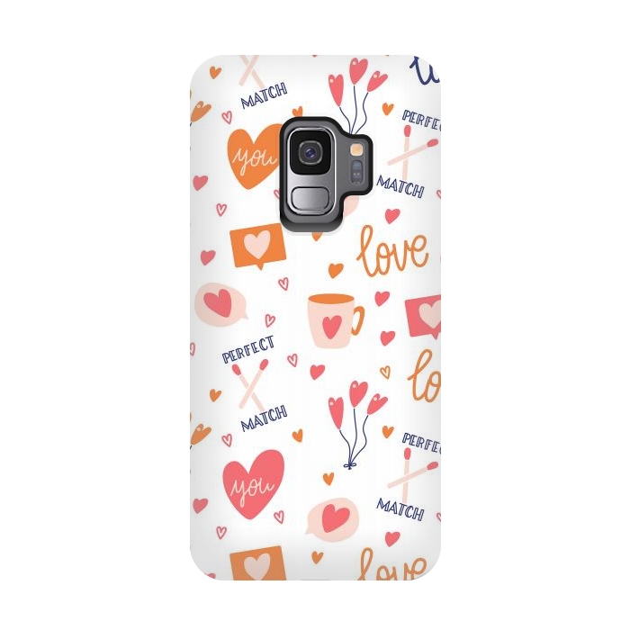 Galaxy S9 StrongFit Valentine pattern 05 by Jelena Obradovic