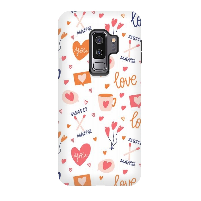 Galaxy S9 plus StrongFit Valentine pattern 05 by Jelena Obradovic