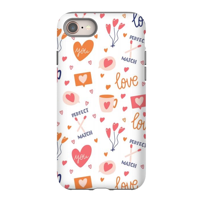 iPhone 8 StrongFit Valentine pattern 05 by Jelena Obradovic
