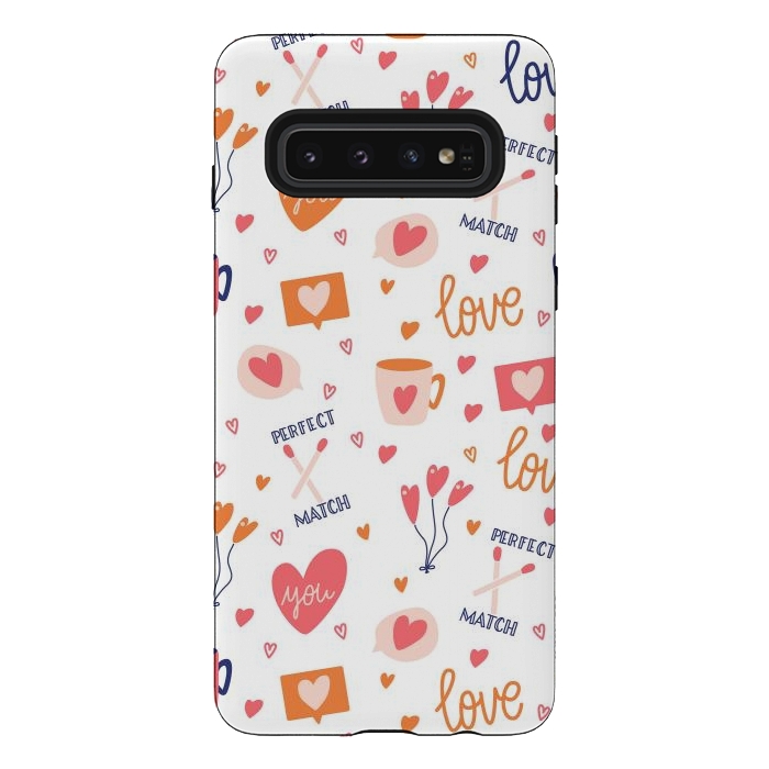 Galaxy S10 StrongFit Valentine pattern 05 by Jelena Obradovic