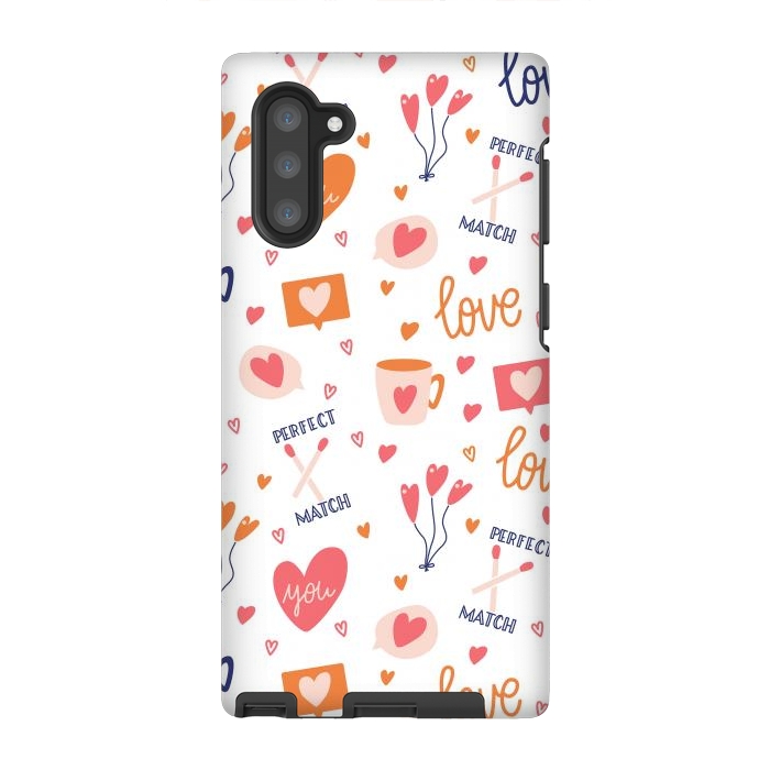 Galaxy Note 10 StrongFit Valentine pattern 05 by Jelena Obradovic