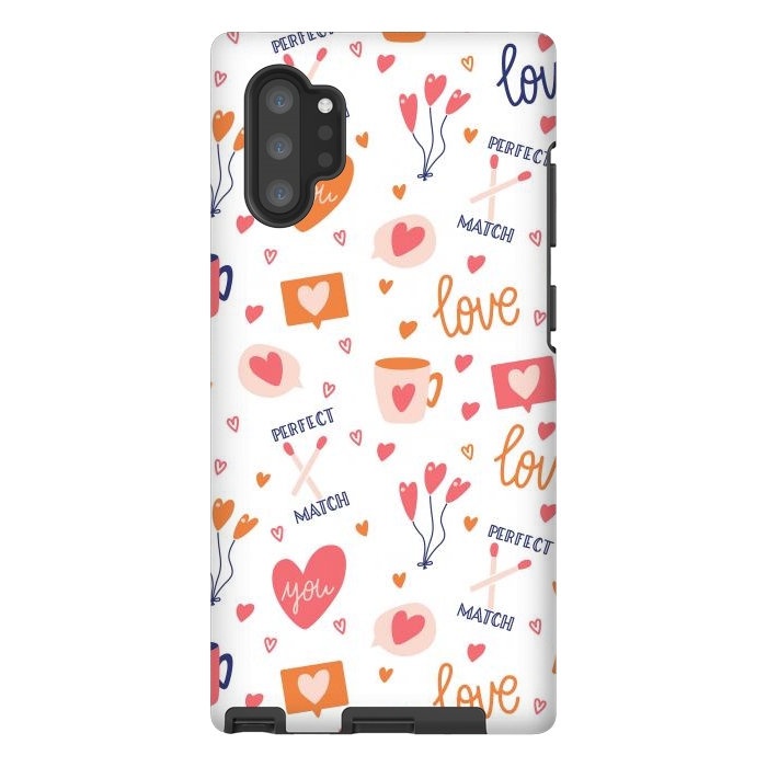 Galaxy Note 10 plus StrongFit Valentine pattern 05 by Jelena Obradovic