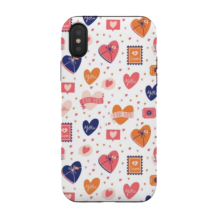 iPhone Xs / X StrongFit Valentine pattern 06 by Jelena Obradovic