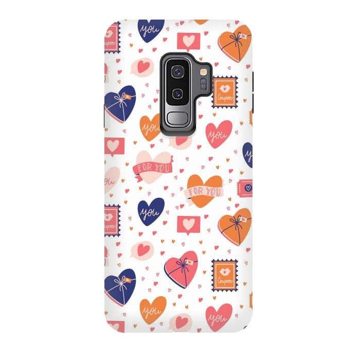 Galaxy S9 plus StrongFit Valentine pattern 06 by Jelena Obradovic