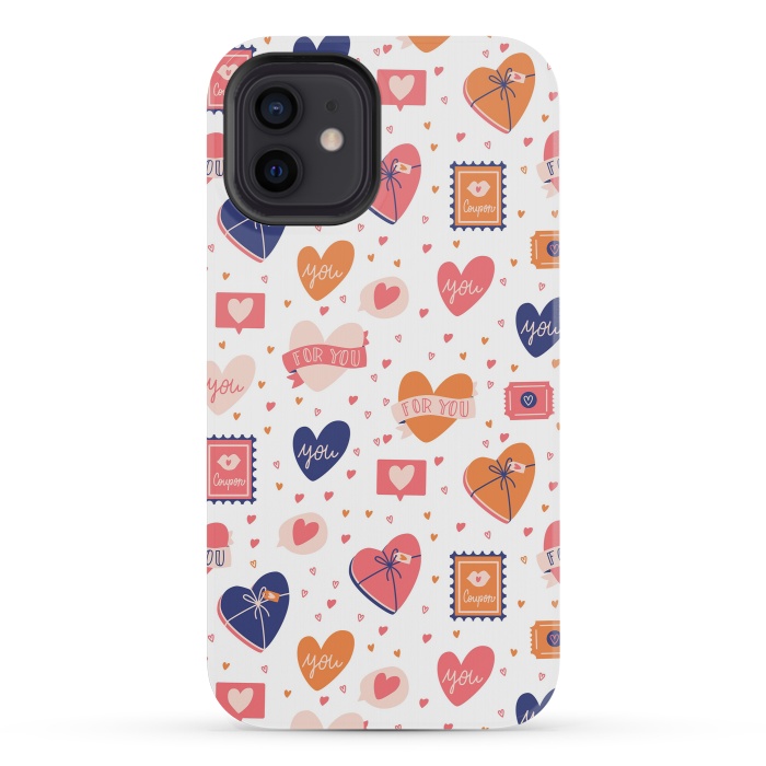 iPhone 12 mini StrongFit Valentine pattern 06 by Jelena Obradovic