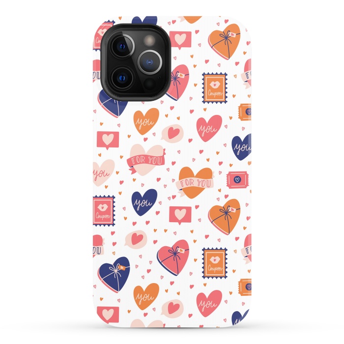 iPhone 12 Pro StrongFit Valentine pattern 06 by Jelena Obradovic