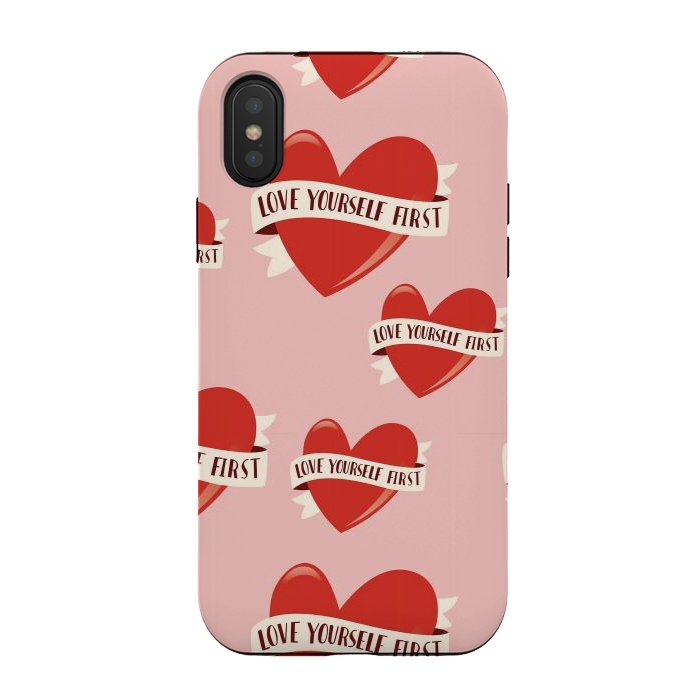 iPhone Xs / X StrongFit Valentine pattern 13 by Jelena Obradovic
