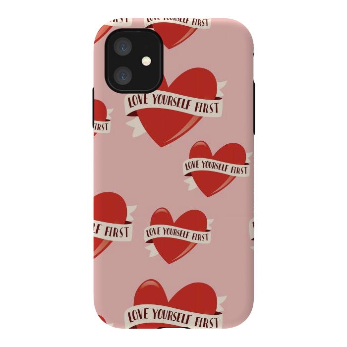 iPhone 11 StrongFit Valentine pattern 13 by Jelena Obradovic