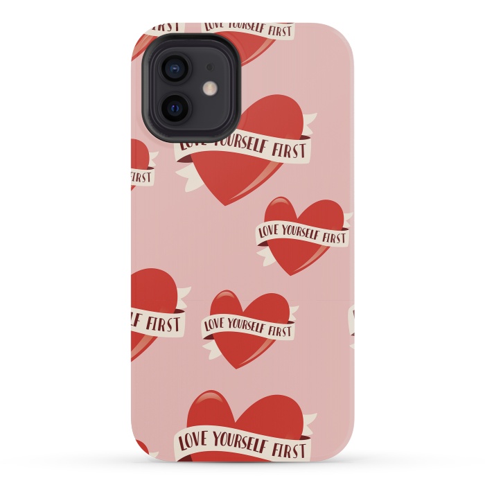 iPhone 12 mini StrongFit Valentine pattern 13 by Jelena Obradovic