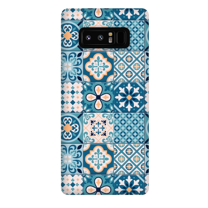 Galaxy Note 8 StrongFit blue tiles pattern 4 by MALLIKA