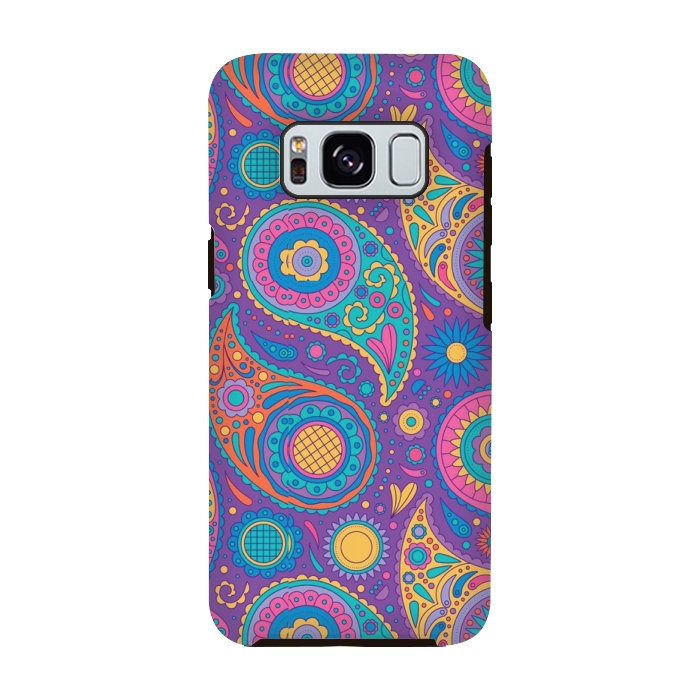 Galaxy S8 StrongFit purple mandala print 4 by MALLIKA