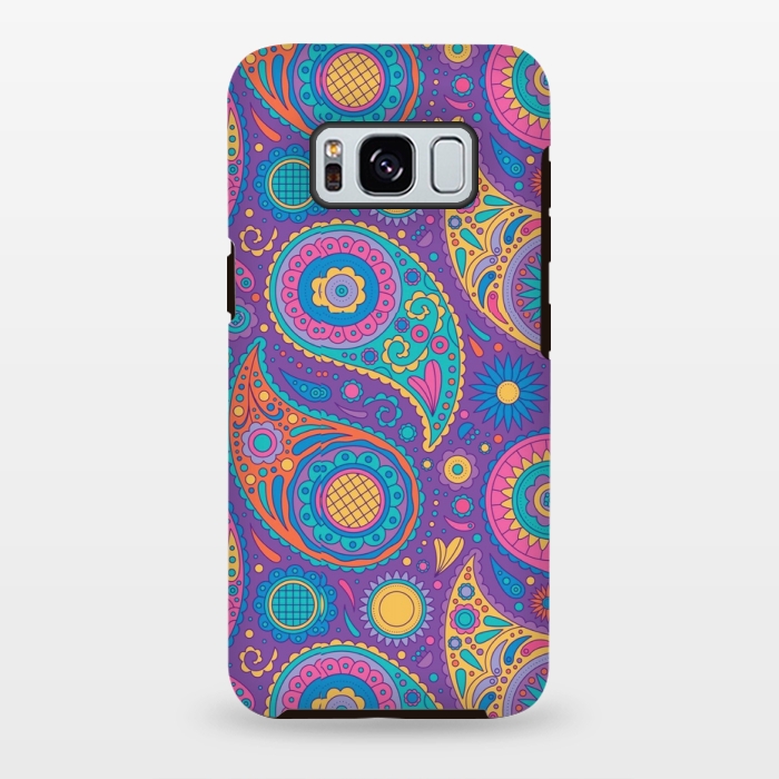 Galaxy S8 plus StrongFit purple mandala print 4 by MALLIKA