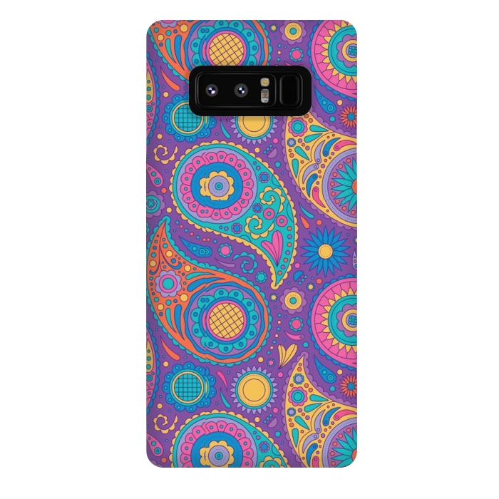 Galaxy Note 8 StrongFit purple mandala print 4 by MALLIKA
