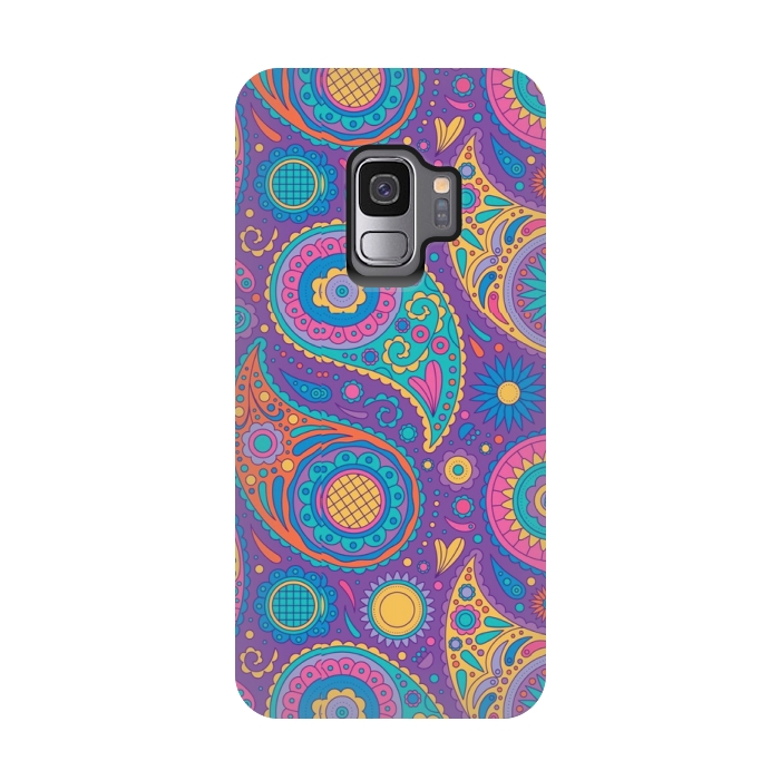 Galaxy S9 StrongFit purple mandala print 4 by MALLIKA