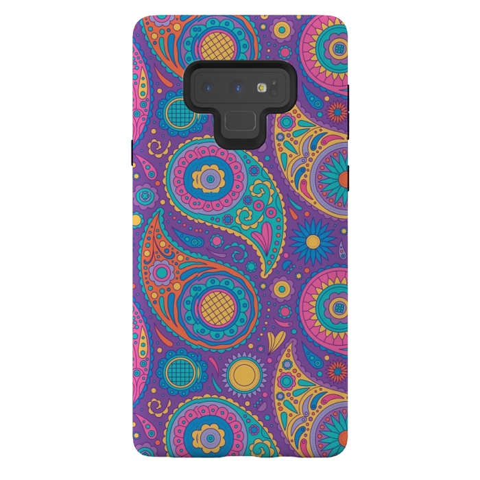 Galaxy Note 9 StrongFit purple mandala print 4 by MALLIKA