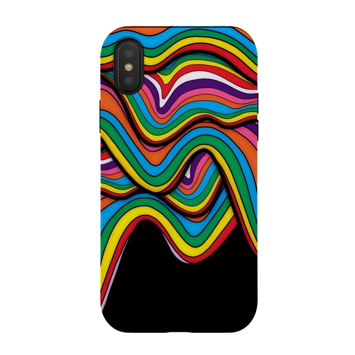 iPhone Xs / X StrongFit The falling waves by Steve Wade (Swade)