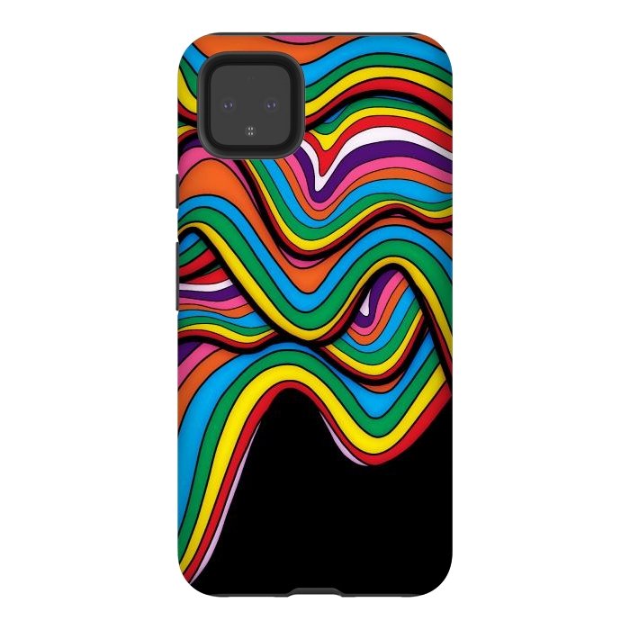 Pixel 4XL StrongFit The falling waves by Steve Wade (Swade)