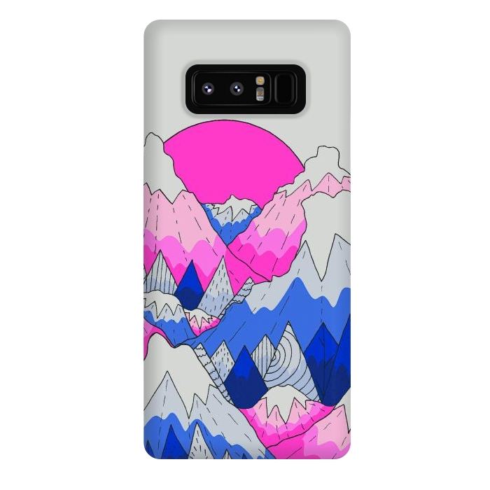 Galaxy Note 8 StrongFit The hot pink and blue peaks by Steve Wade (Swade)