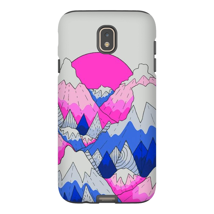 Galaxy J7 StrongFit The hot pink and blue peaks by Steve Wade (Swade)