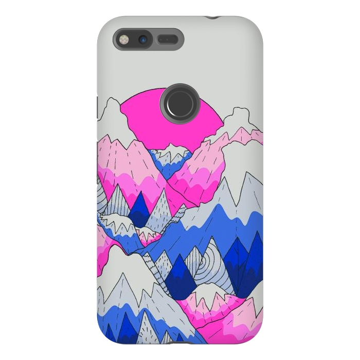 Pixel XL StrongFit The hot pink and blue peaks by Steve Wade (Swade)