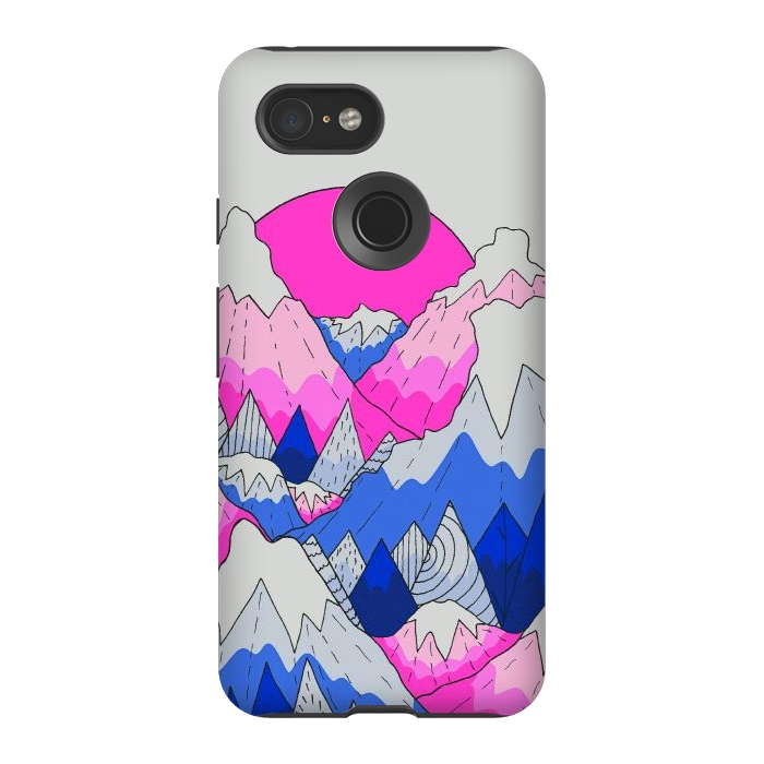 Pixel 3 StrongFit The hot pink and blue peaks by Steve Wade (Swade)