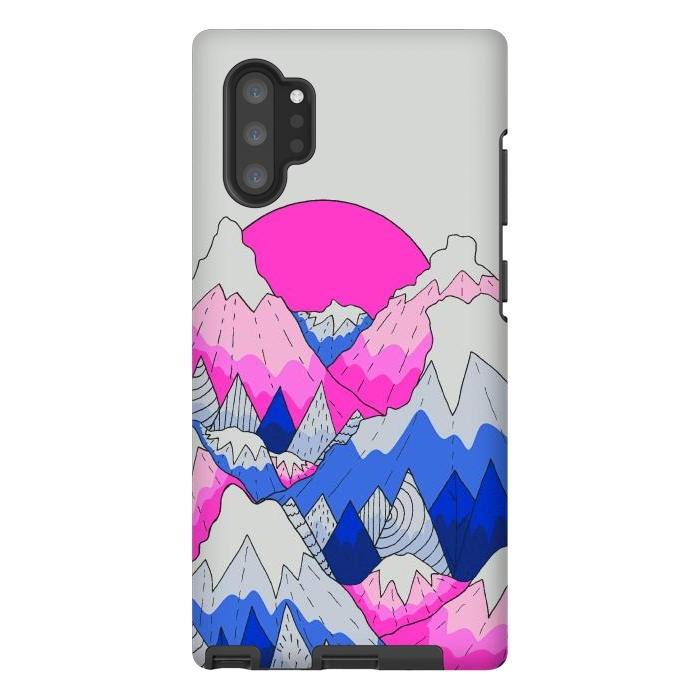 Galaxy Note 10 plus StrongFit The hot pink and blue peaks by Steve Wade (Swade)