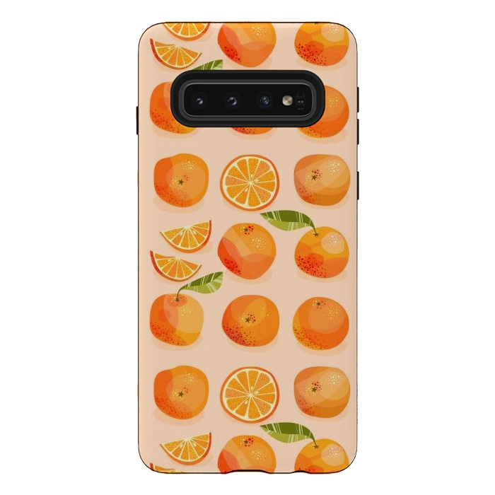 Galaxy S10 StrongFit Oranges by Nic Squirrell