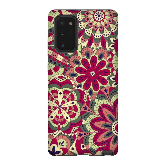 Galaxy Note 20 StrongFit Floral Made with Many Mandalas by ArtsCase