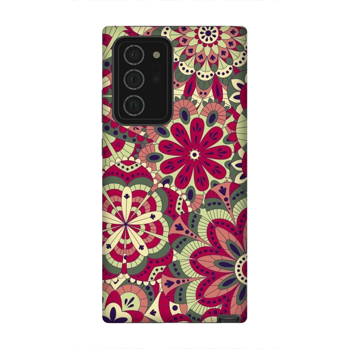 Galaxy Note 20 Ultra StrongFit Floral Made with Many Mandalas by ArtsCase