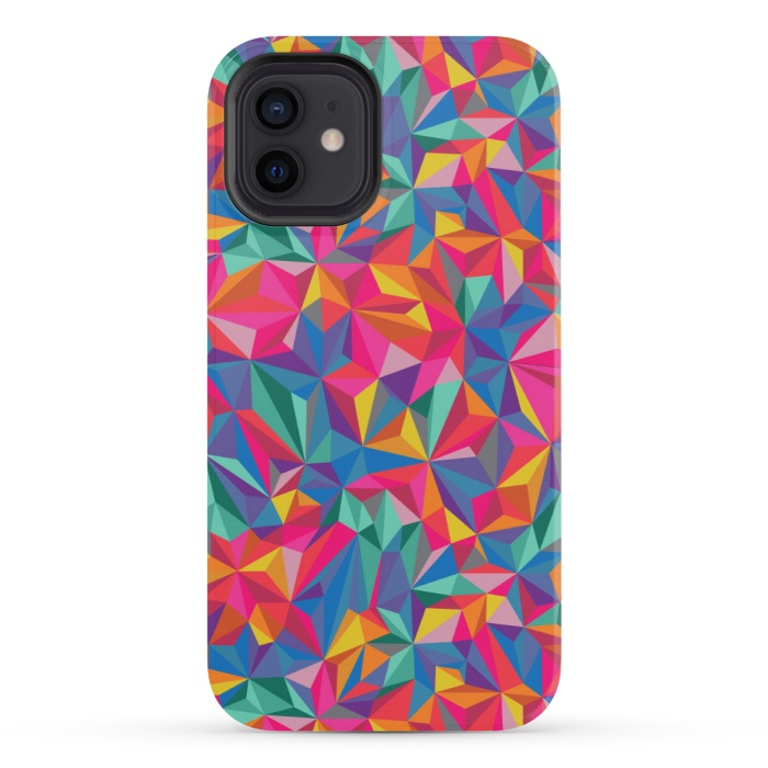 iPhone 12 StrongFit multi color diamond pattern por MALLIKA