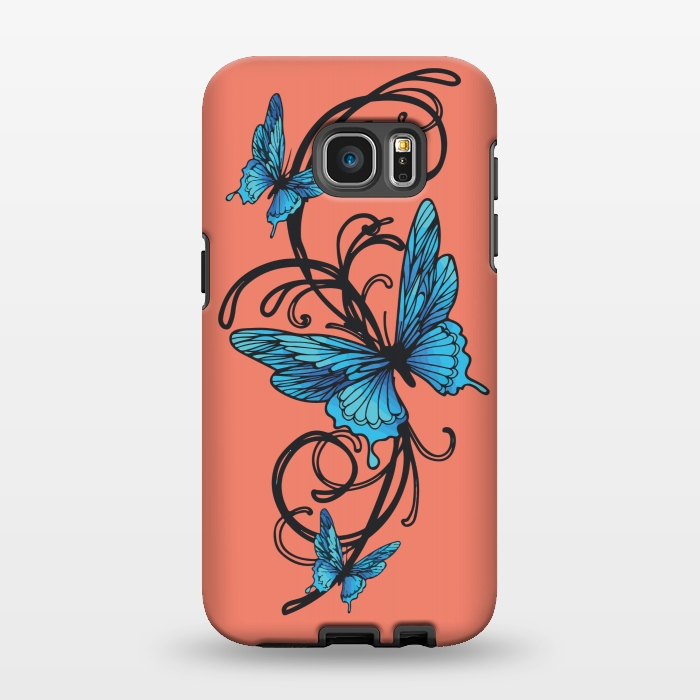 Galaxy S7 EDGE StrongFit beautiful butterfly pattern by MALLIKA