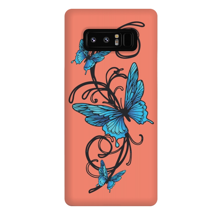 Galaxy Note 8 StrongFit beautiful butterfly pattern by MALLIKA