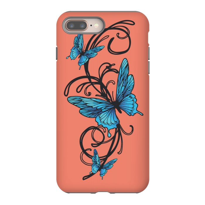 iPhone 8 plus StrongFit beautiful butterfly pattern by MALLIKA