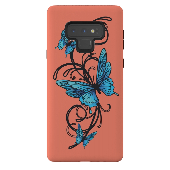 Galaxy Note 9 StrongFit beautiful butterfly pattern by MALLIKA