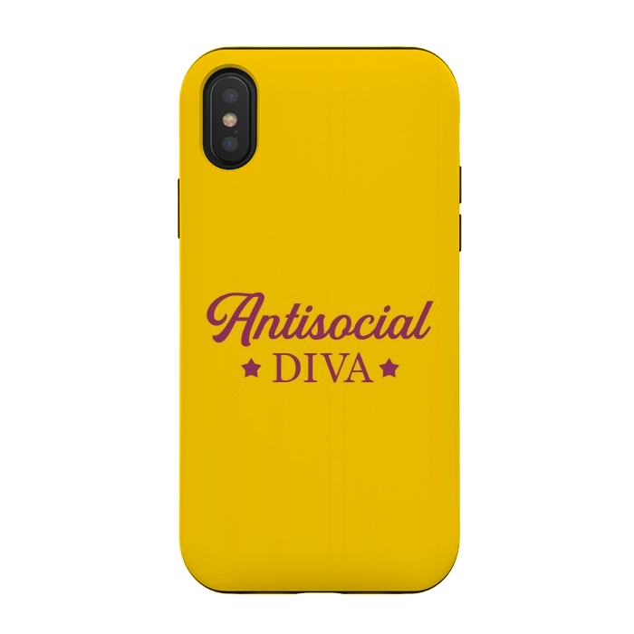 iPhone Xs / X StrongFit Antisocial diva by Dhruv Narelia