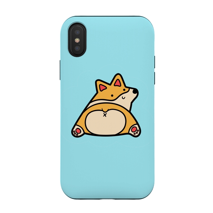 iPhone Xs / X StrongFit Corgi puppy backview by Winston