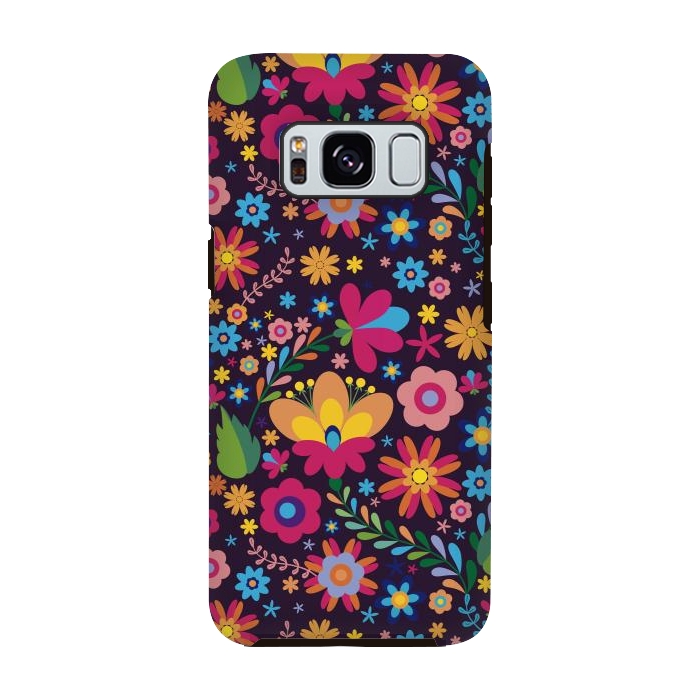 Galaxy S8 StrongFit Pink and Yellow Flower Party by ArtsCase