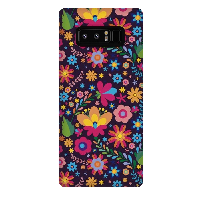 Galaxy Note 8 StrongFit Pink and Yellow Flower Party by ArtsCase